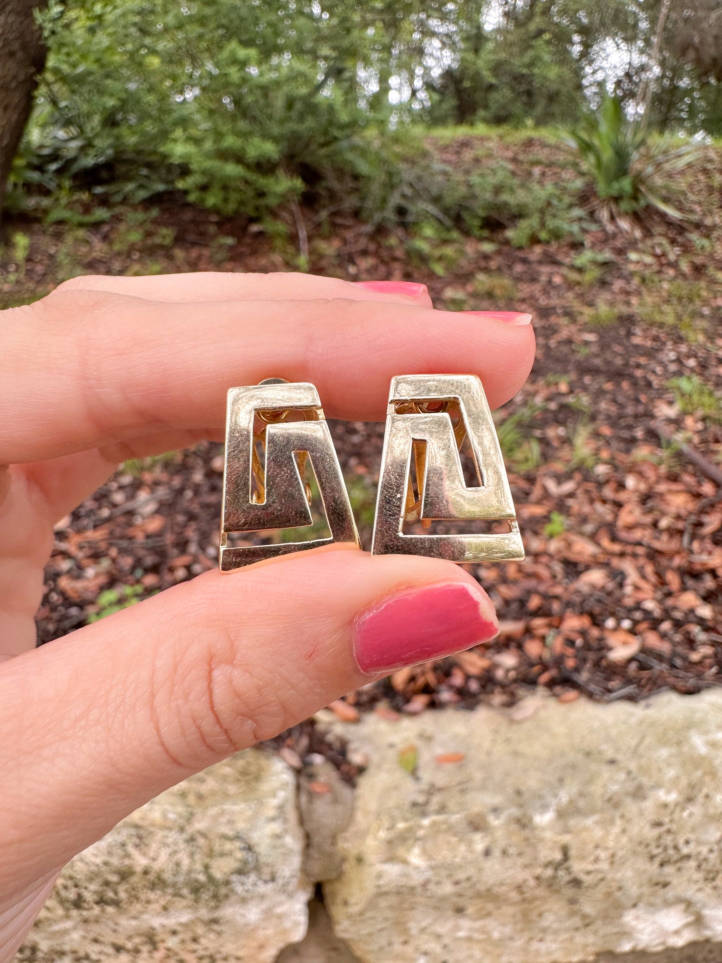 14k Greek Key Earrings