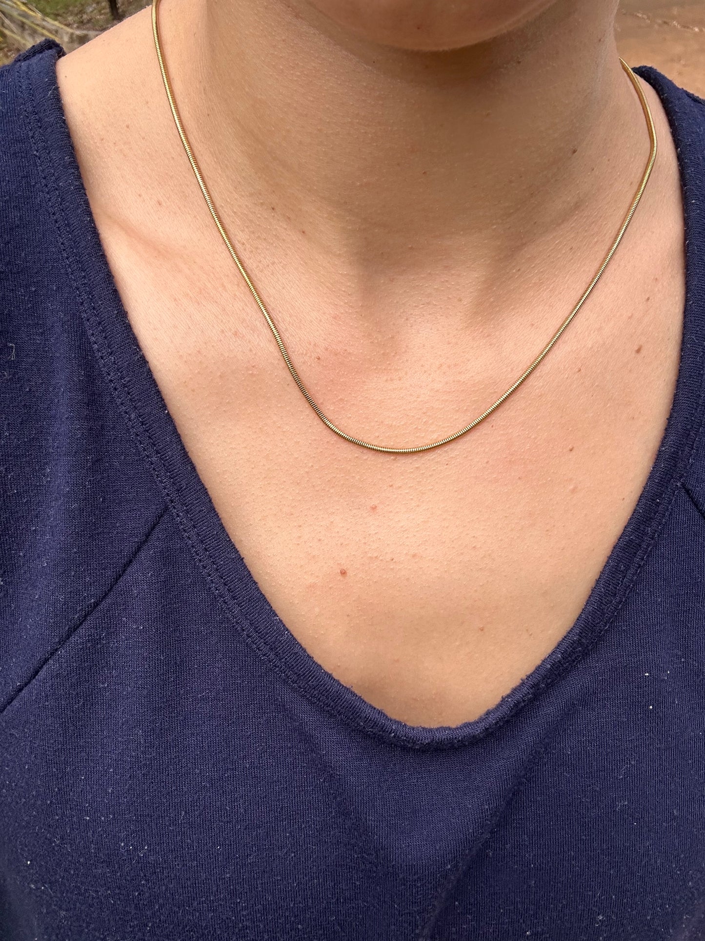 14k green gold snake chain, 18.5", 1.7mm-Chain C