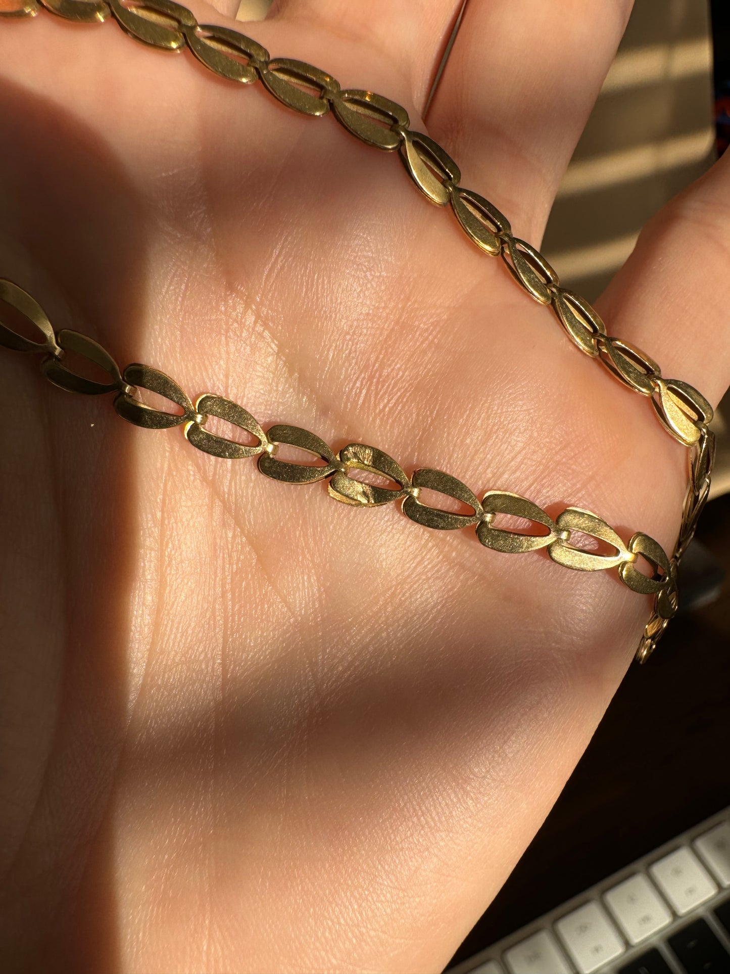 14k Leaf Chain-16.5"