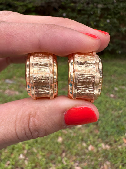 14k Scalloped Earrings