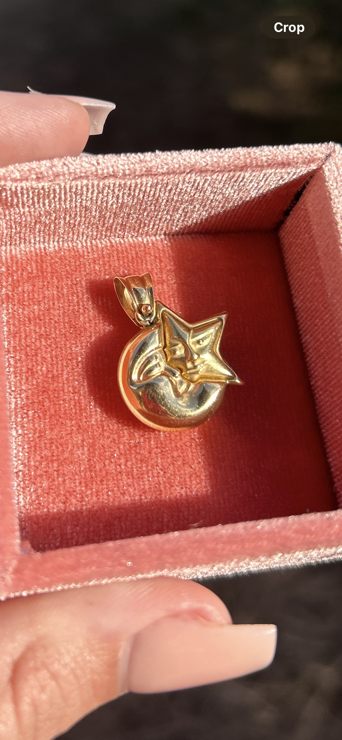 14k Star and Moon Charm