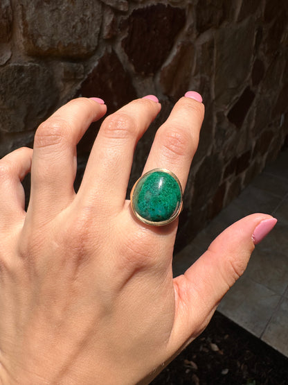 14k Malachite Ring