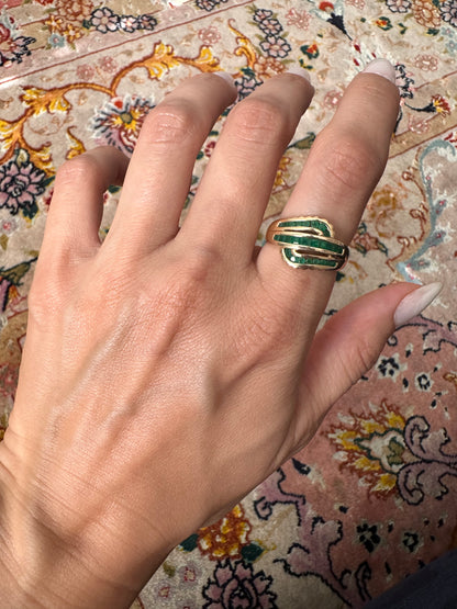 14k Emerald Ring Size 6.75