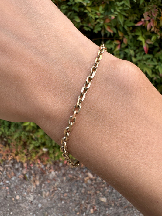 14k Cable Link Bracelet