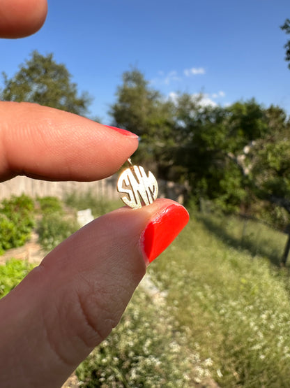 14k mini "SNM" charm