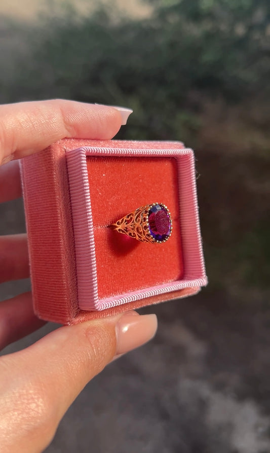 14k Amethyst Ring