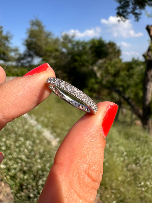 Eternity diamond band, size 6.5