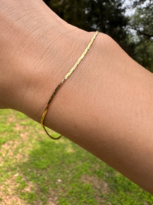 14k Cobra Link Bracelet