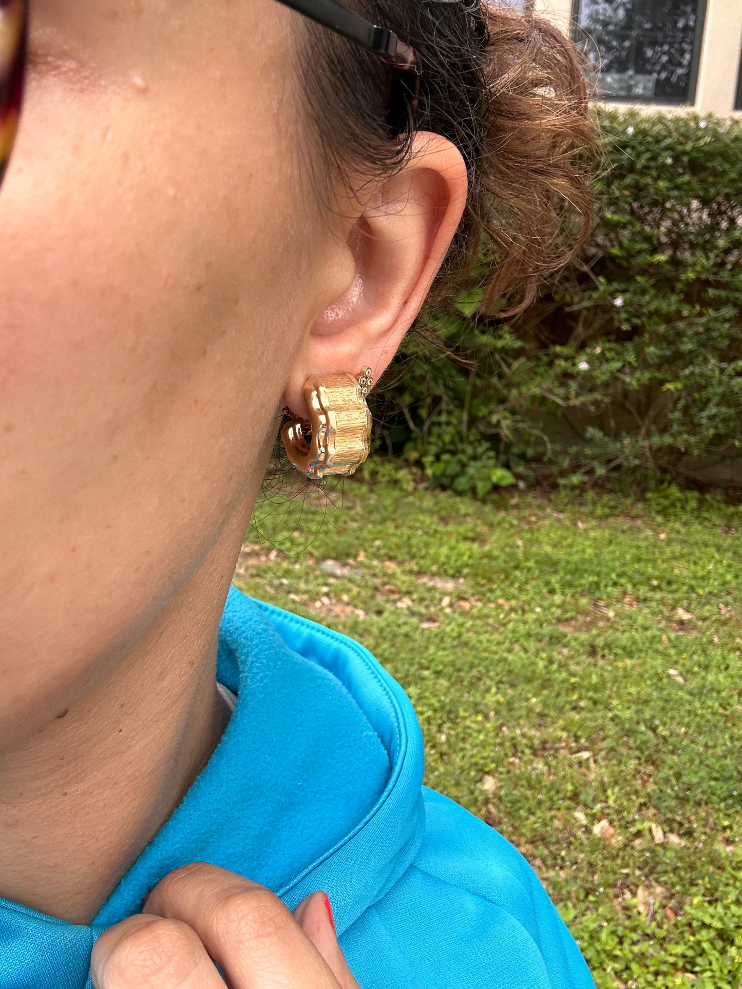 14k Scalloped Earrings