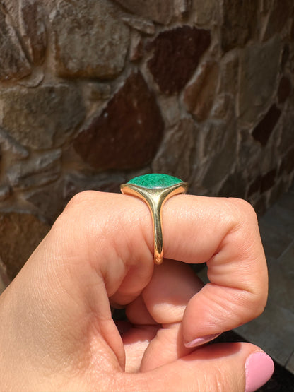 14k Malachite Ring