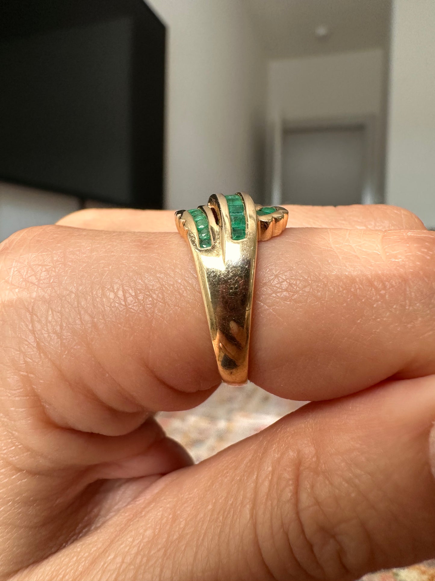 14k Emerald Ring Size 6.75