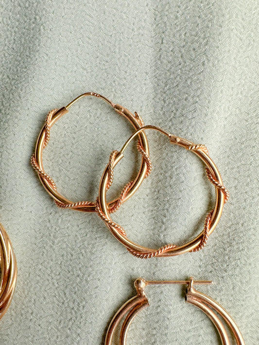 18k Rope Hoops