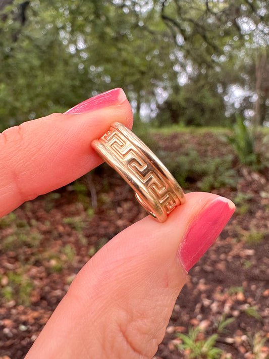 14k Greek Key Band