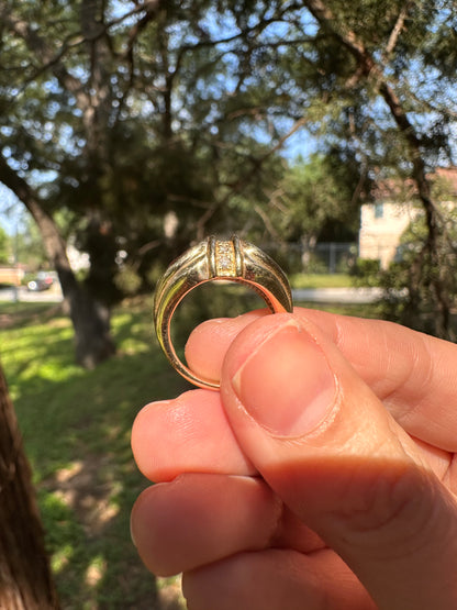 14k Sapphire and Tourmaline Ring