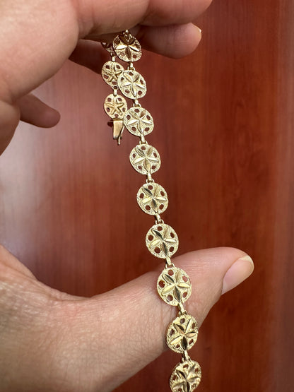 14k Sanddollar Bracelet