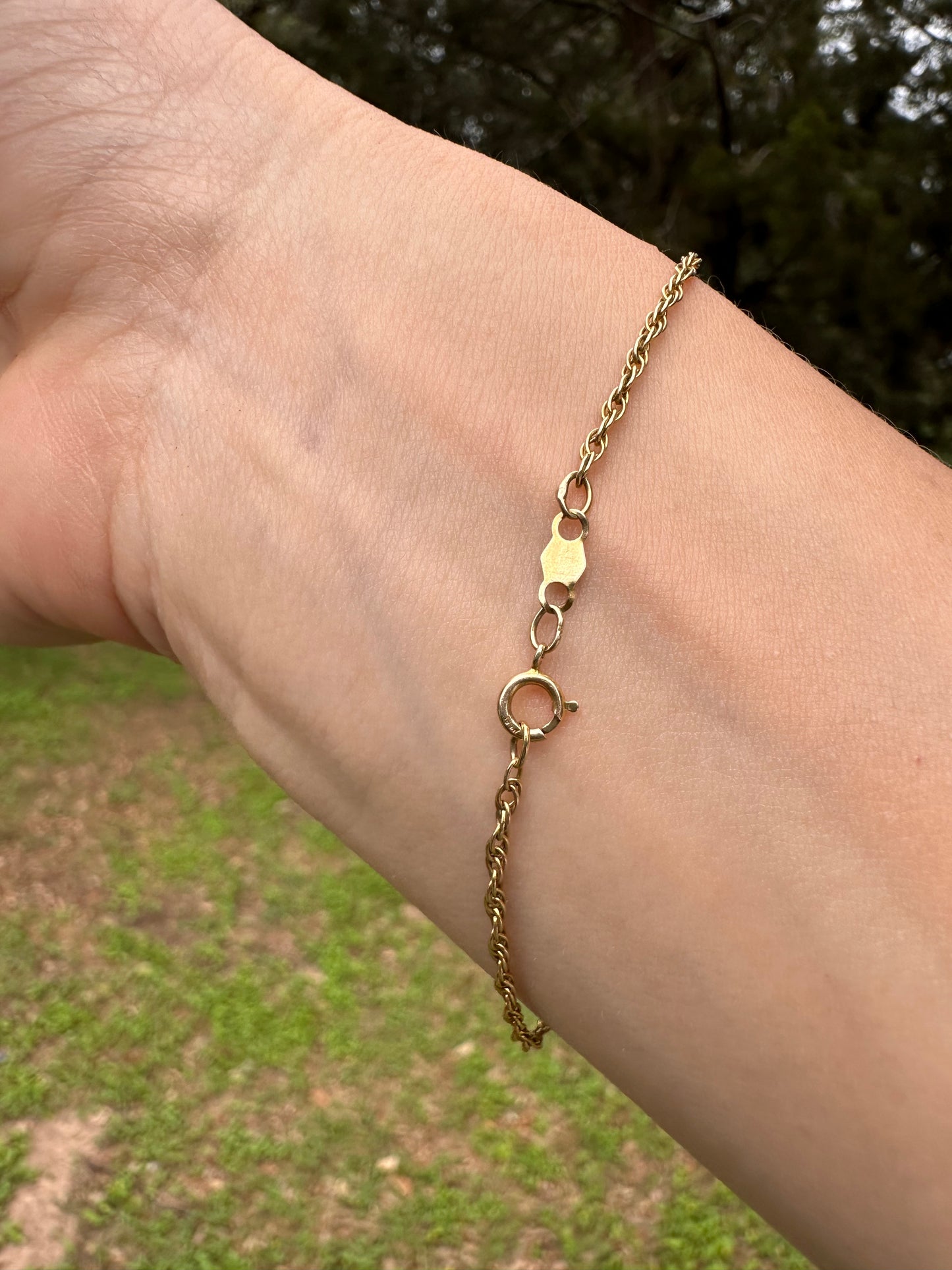 14k Singapore Link Bracelet