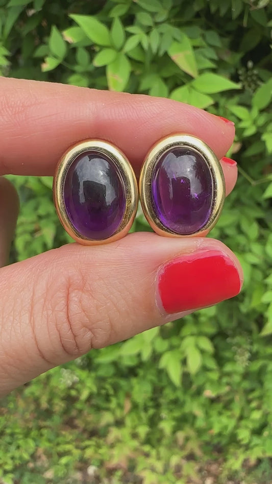 14k Amethyst Cabochons