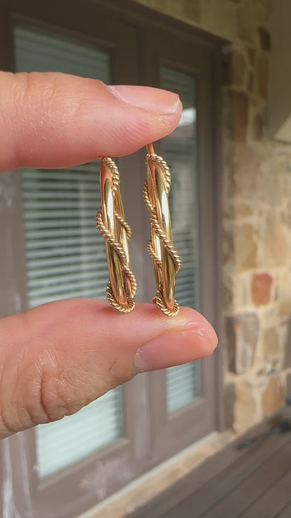 18k Rope Hoops