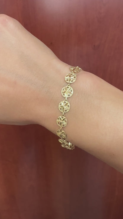 14k Sanddollar Bracelet