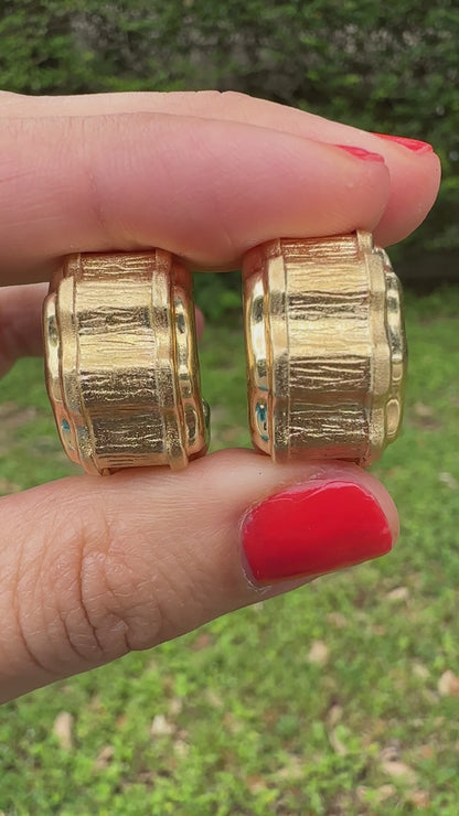 14k Scalloped Earrings