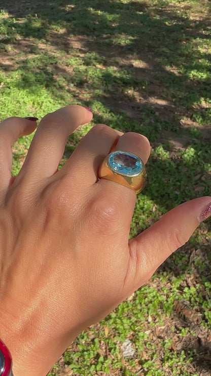 14k topaz statement ring