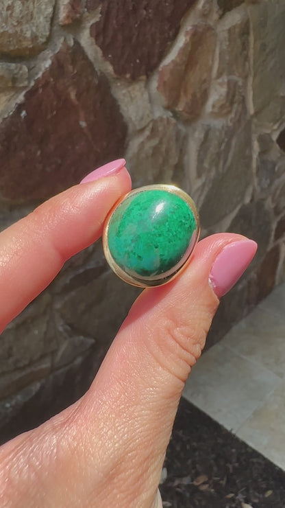 14k Malachite Ring