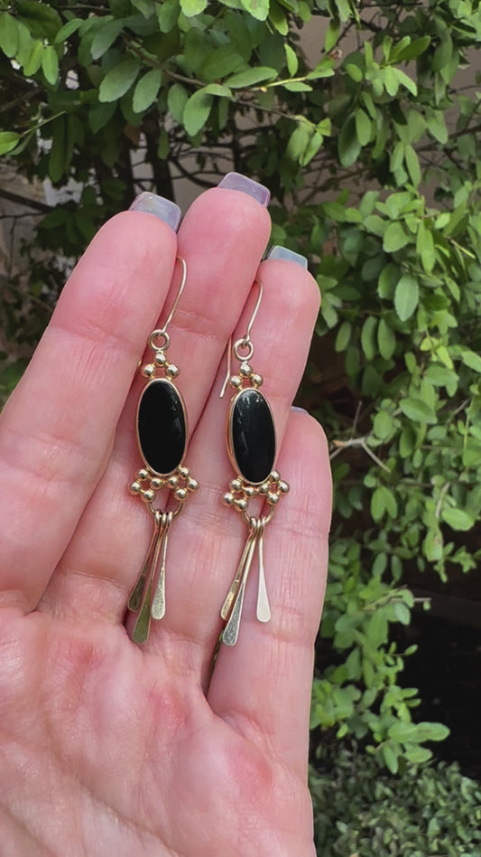 Onyx earrings